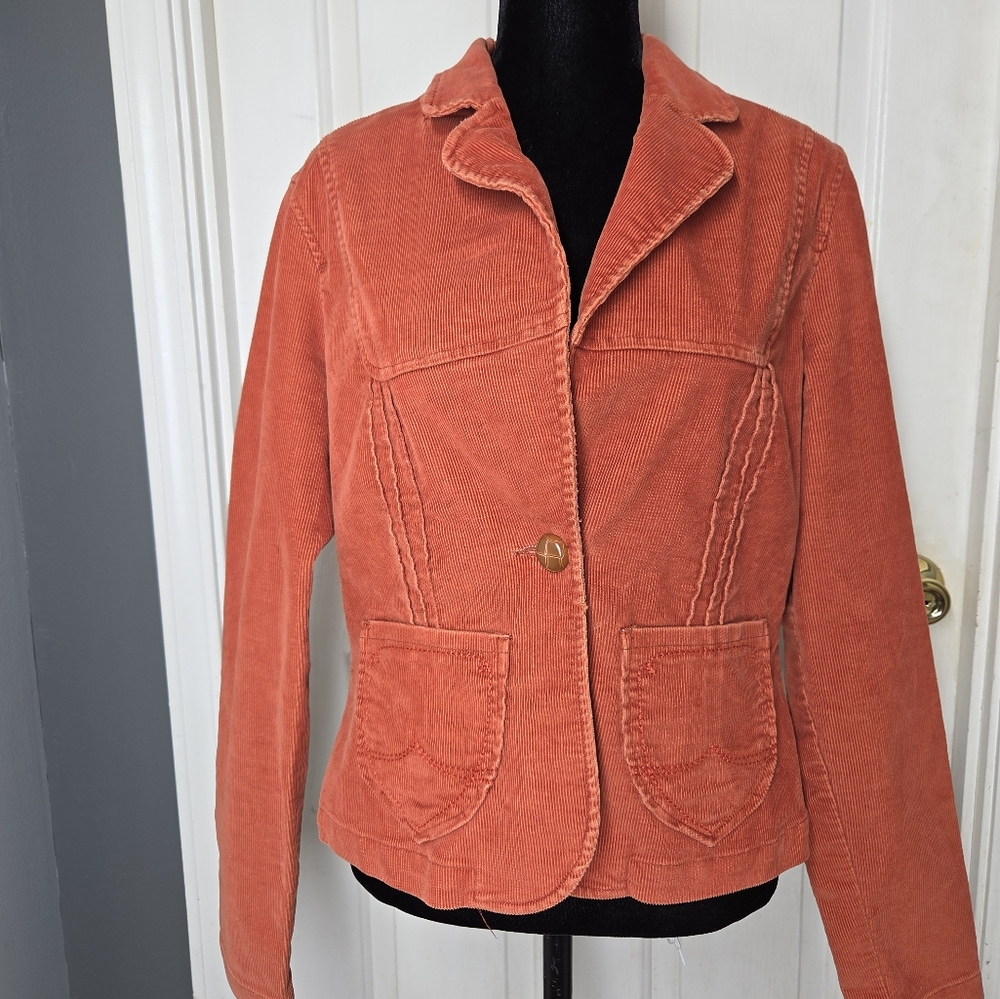Women's Corduroy Jacket in Rust Juniors Large - Picture 3 of 8